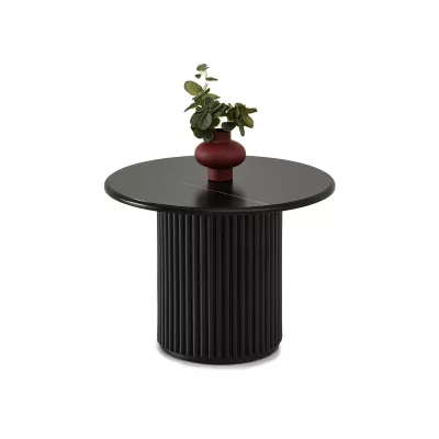 Konferenční stolek ALBAN - černý mramor / černý