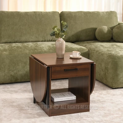 Rozkládací konferenční stolek IZAK - ořech / černý