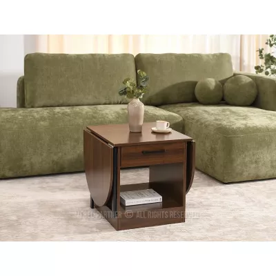 Rozkládací konferenční stolek IZAK - ořech / černý