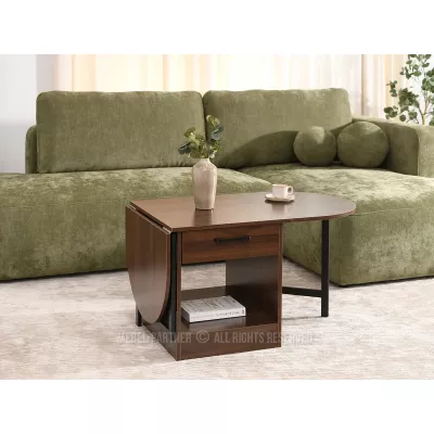 Rozkládací konferenční stolek IZAK - ořech / černý