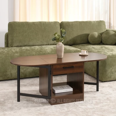 Rozkládací konferenční stolek IZAK - ořech / černý