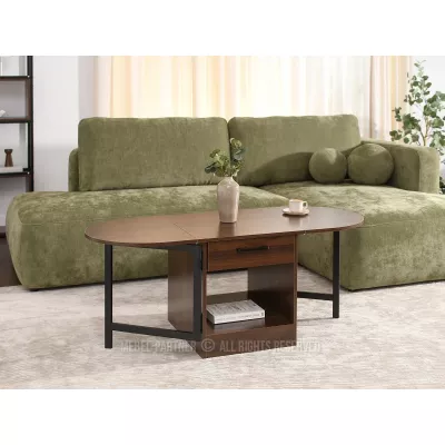 Rozkládací konferenční stolek IZAK - ořech / černý