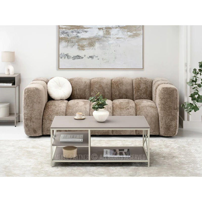 Konferenční stolek DINKO - béžový / krémový