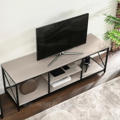 Televizní stolek DINKO - béžový / černý