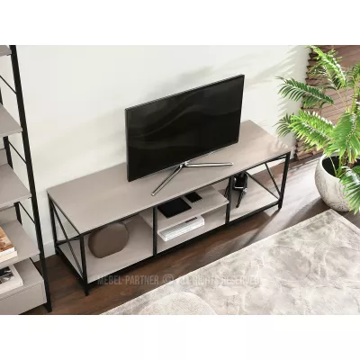 Televizní stolek DINKO - béžový / černý