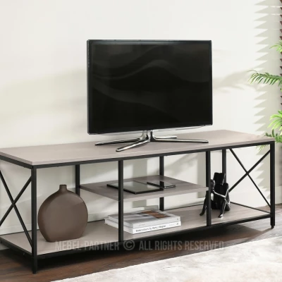 Televizní stolek DINKO - béžový / černý