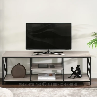 Televizní stolek DINKO - béžový / černý