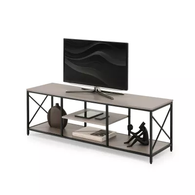 Televizní stolek DINKO - béžový / černý