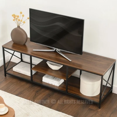 Televizní stolek DINKO - ořech / černý