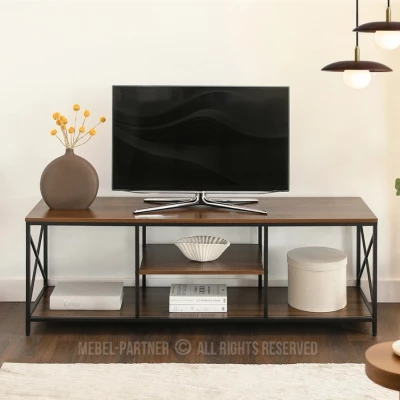 Televizní stolek DINKO - ořech / černý