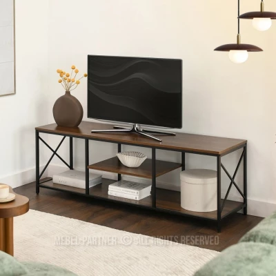 Televizní stolek DINKO - ořech / černý