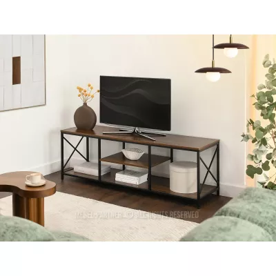 Televizní stolek DINKO - ořech / černý