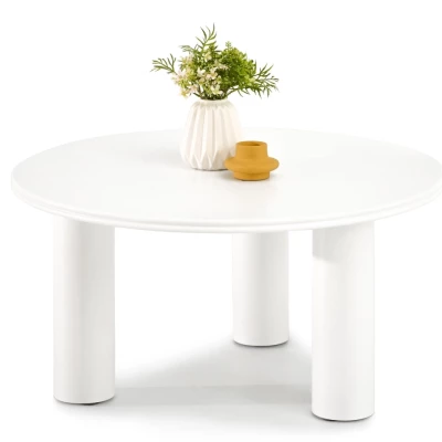 Kulatý konferenční stolek RAHIM - bílý
