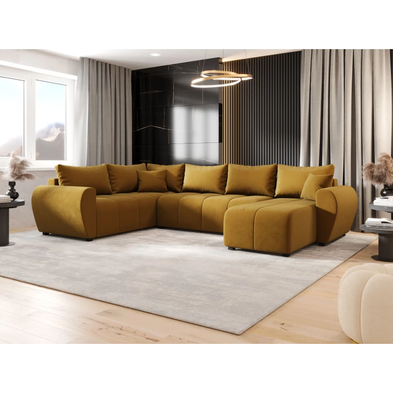 Rozkládací sedačka do U LUKAVA - žlutá