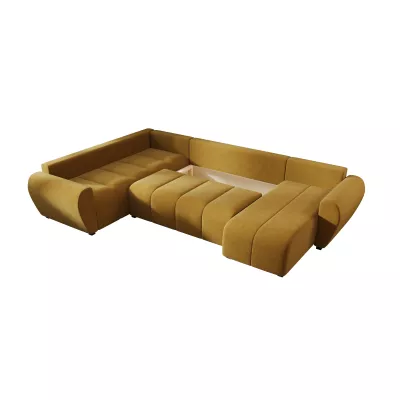 Rozkládací sedačka do U LUKAVA - žlutá