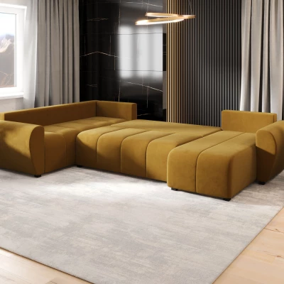 Rozkládací sedačka do U LUKAVA - žlutá