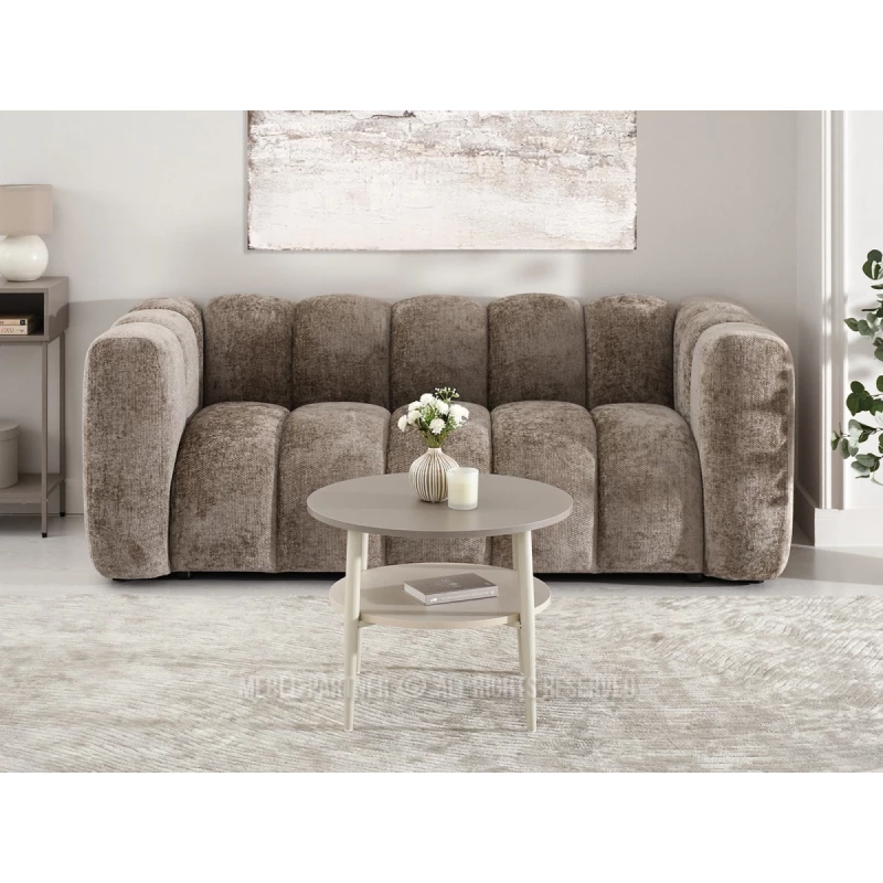 Kulatý konferenční stolek 60 TODOR - béžový / krémový