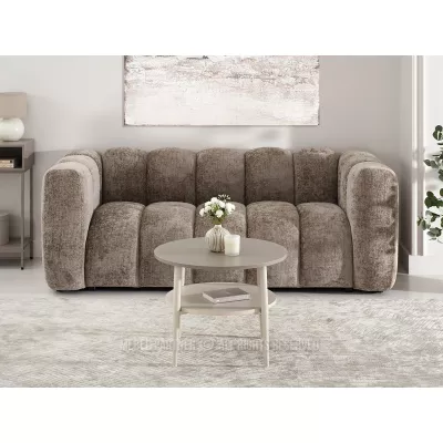 Kulatý konferenční stolek 60 TODOR - béžový / krémový