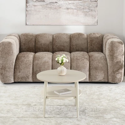 Kulatý konferenční stolek 60 TODOR - krémový