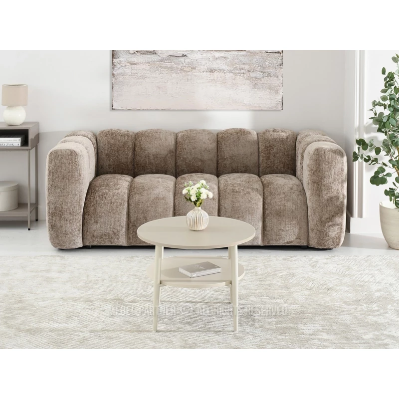 Kulatý konferenční stolek 60 TODOR - krémový