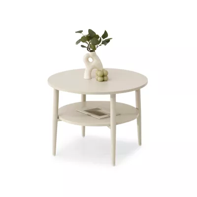 Kulatý konferenční stolek 60 TODOR - krémový