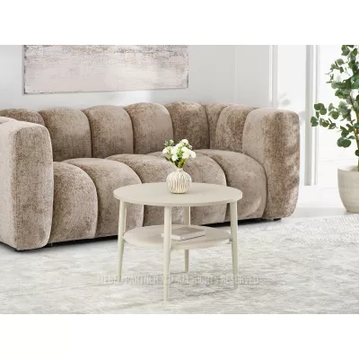 Kulatý konferenční stolek 60 TODOR - krémový