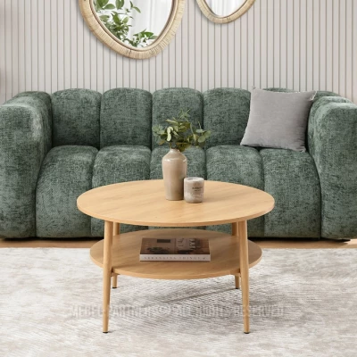 Kulatý konferenční stolek TODOR - dub