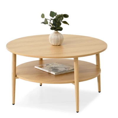 Kulatý konferenční stolek TODOR - dub