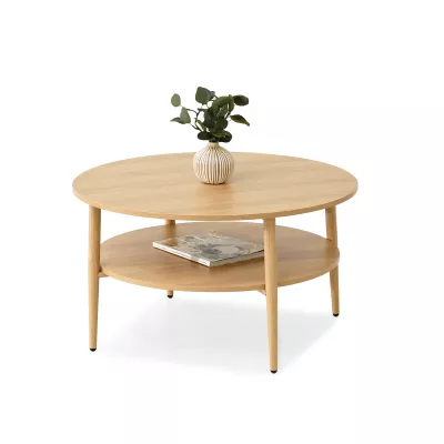 Kulatý konferenční stolek TODOR - dub