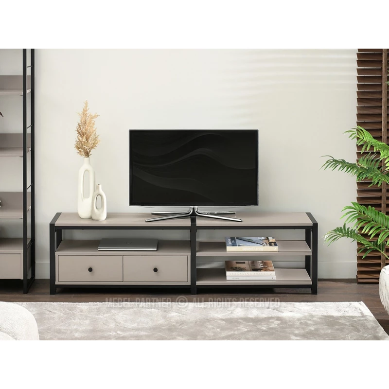 Televizní stolek ROMER - béžový / černý