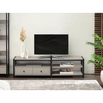 Televizní stolek ROMER - béžový / černý