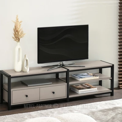 Televizní stolek ROMER - béžový / černý