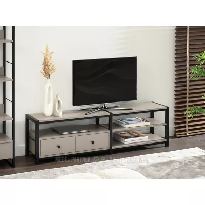 Televizní stolek ROMER - béžový / černý