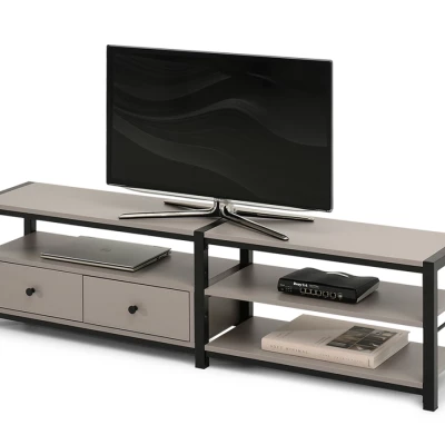 Televizní stolek ROMER - béžový / černý