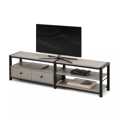 Televizní stolek ROMER - béžový / černý