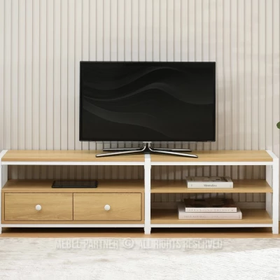 Televizní stolek ROMER - dub / bílý