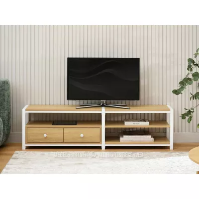 Televizní stolek ROMER - dub / bílý