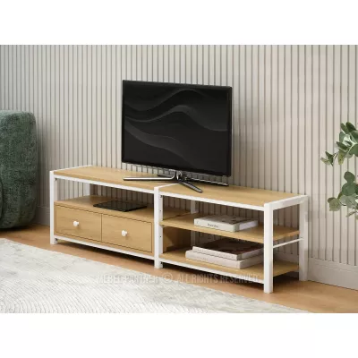 Televizní stolek ROMER - dub / bílý