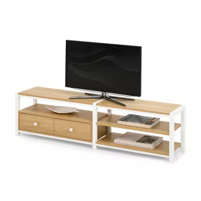 Televizní stolek ROMER - dub / bílý