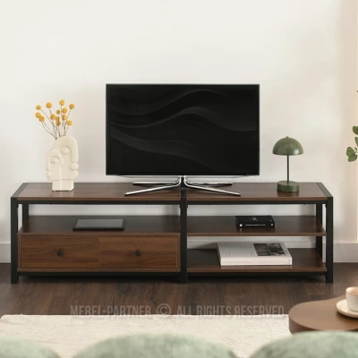 Televizní stolek ROMER - ořech / černý