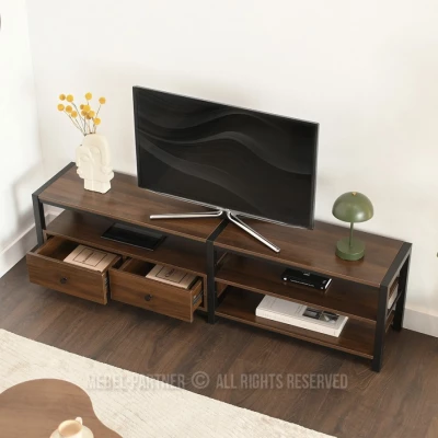 Televizní stolek ROMER - ořech / černý