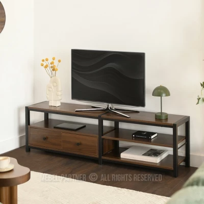 Televizní stolek ROMER - ořech / černý