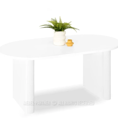 Rozkládací jídelní stůl 160(200)x90 CENDRY - bílý