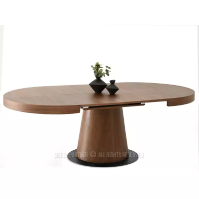 Kulatý rozkládací stůl 120(220)x120 TOPAZ - ořech / černý