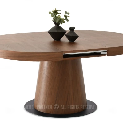 Kulatý rozkládací stůl 120(220)x120 TOPAZ - ořech / černý