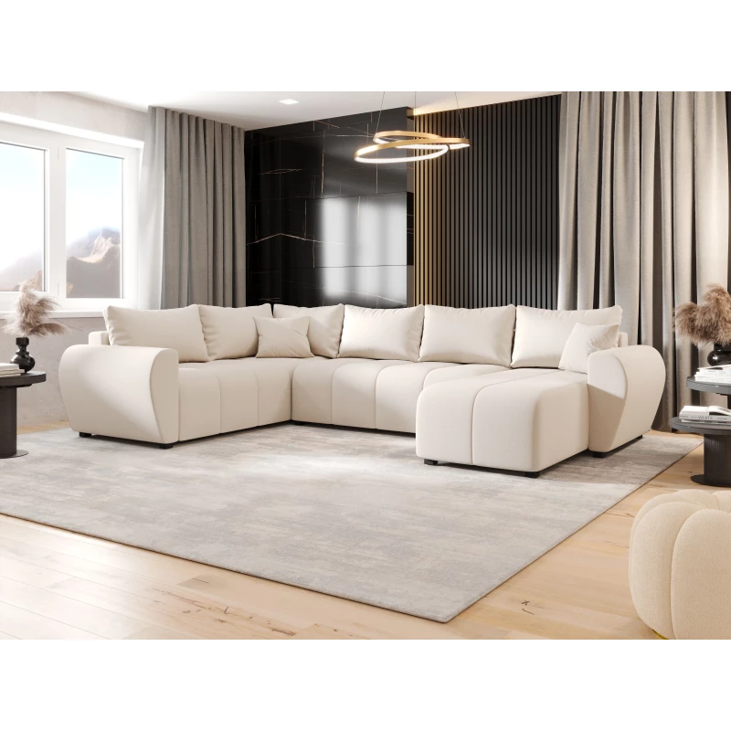 Rozkládací sedačka do U LUKAVA - světle béžová