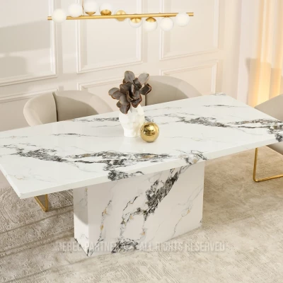 Designový jídelní stůl ADYAN - bílý mramor