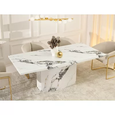 Designový jídelní stůl ADYAN - bílý mramor