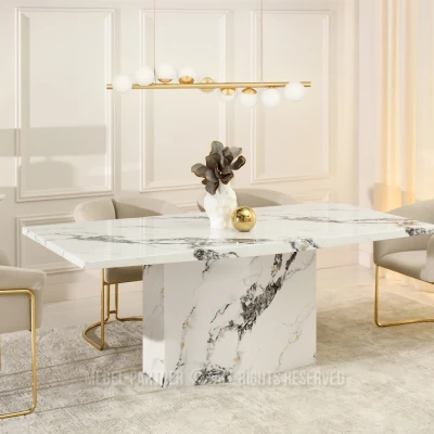 Designový jídelní stůl ADYAN - bílý mramor