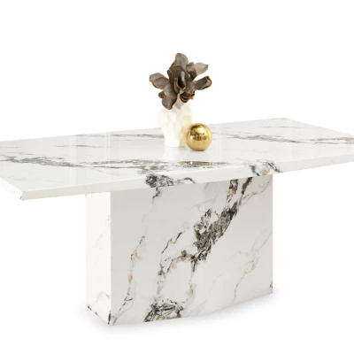 Designový jídelní stůl ADYAN - bílý mramor